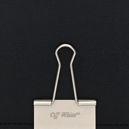 Off-White Saffiano Binder Clip Bag Black 8 of 10