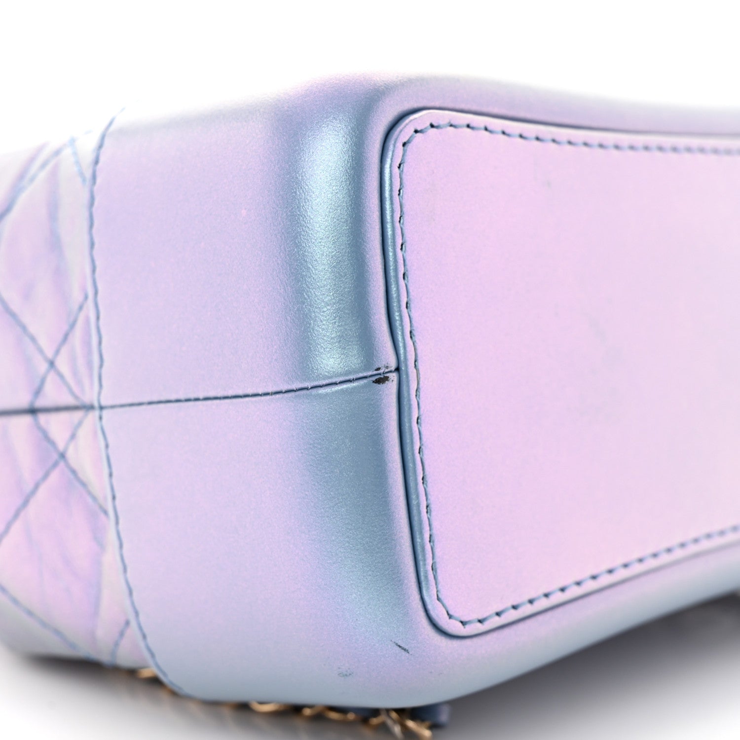 Chanel Iridescent Lambskin Calfskin Small Quilted Gabrielle Backpack Light Purple 11 of 16