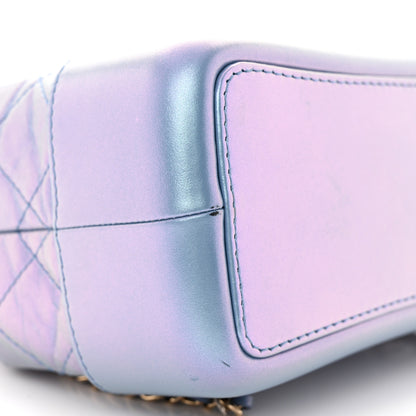Chanel Iridescent Lambskin Calfskin Small Quilted Gabrielle Backpack Light Purple 11 of 16