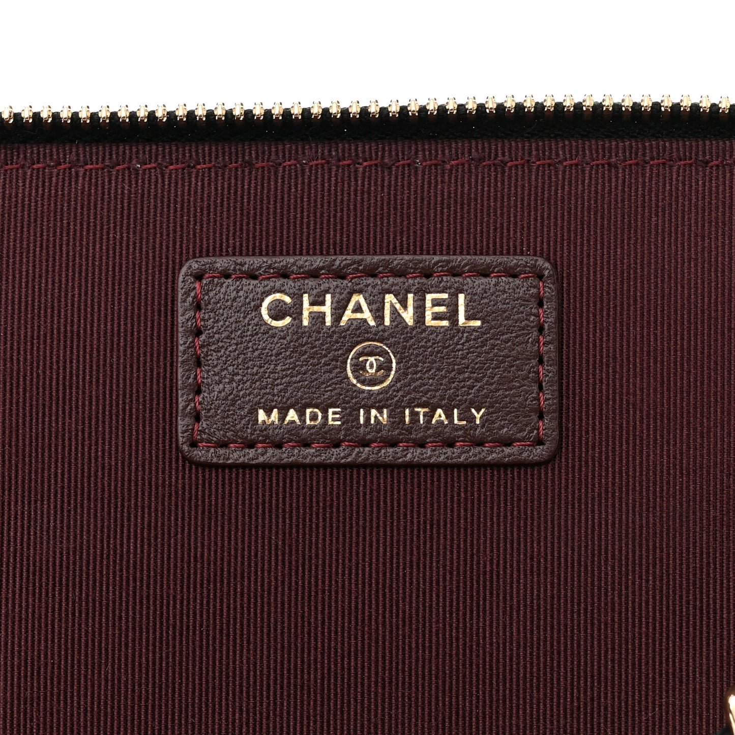 Lambskin Quilted Small Vanity Case With Chain Black
