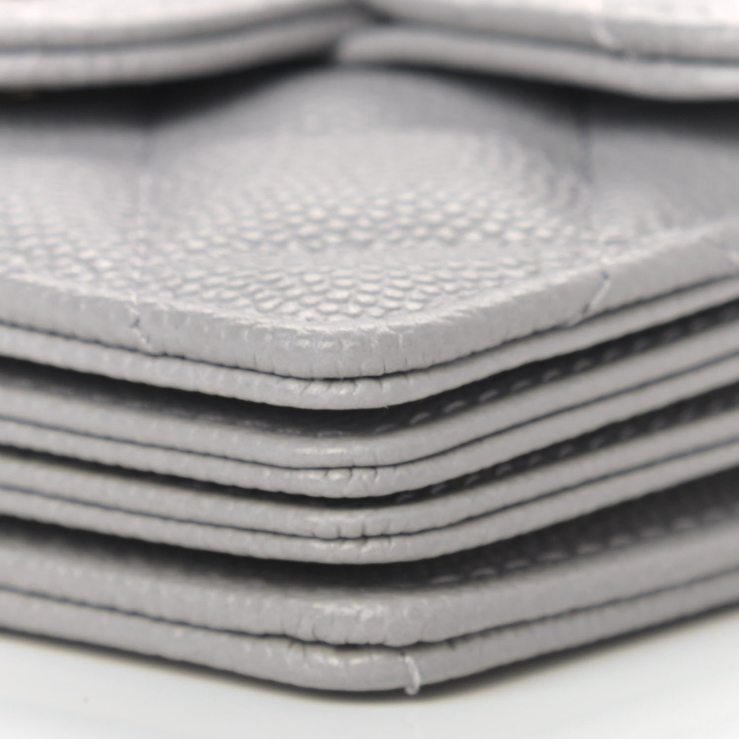 Chanel Caviar Quilted Flap Card Holder On Chain Grey 10 of 10