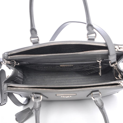 Prada Saffiano Small Galleria Double Zip Tote Marmo 6 of 13