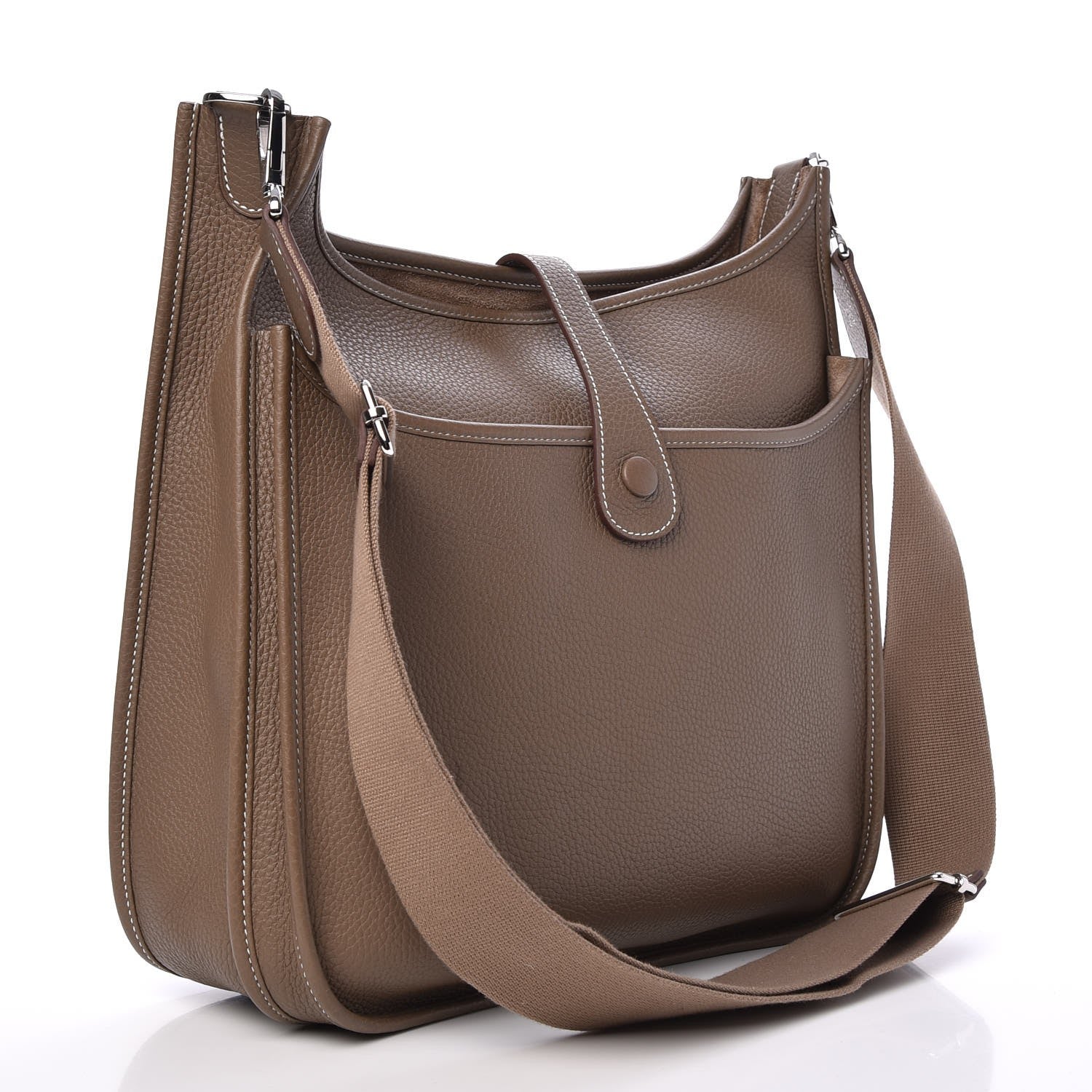 Hermes Taurillon Clemence Evelyne III GM Etoupe 3 of 8