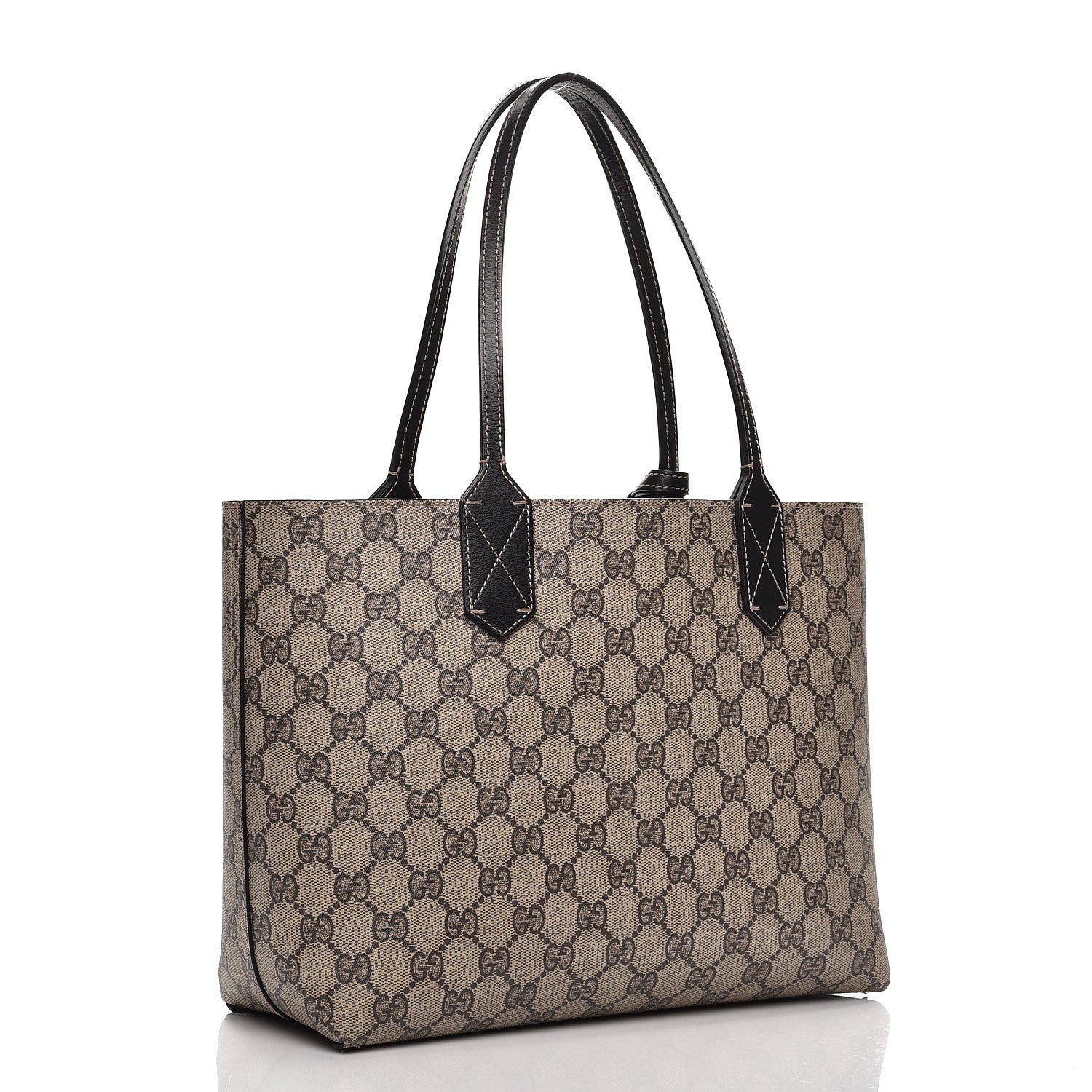 Gucci GG Supreme Monogram Small Reversible Tote Beige Black 4 of 11