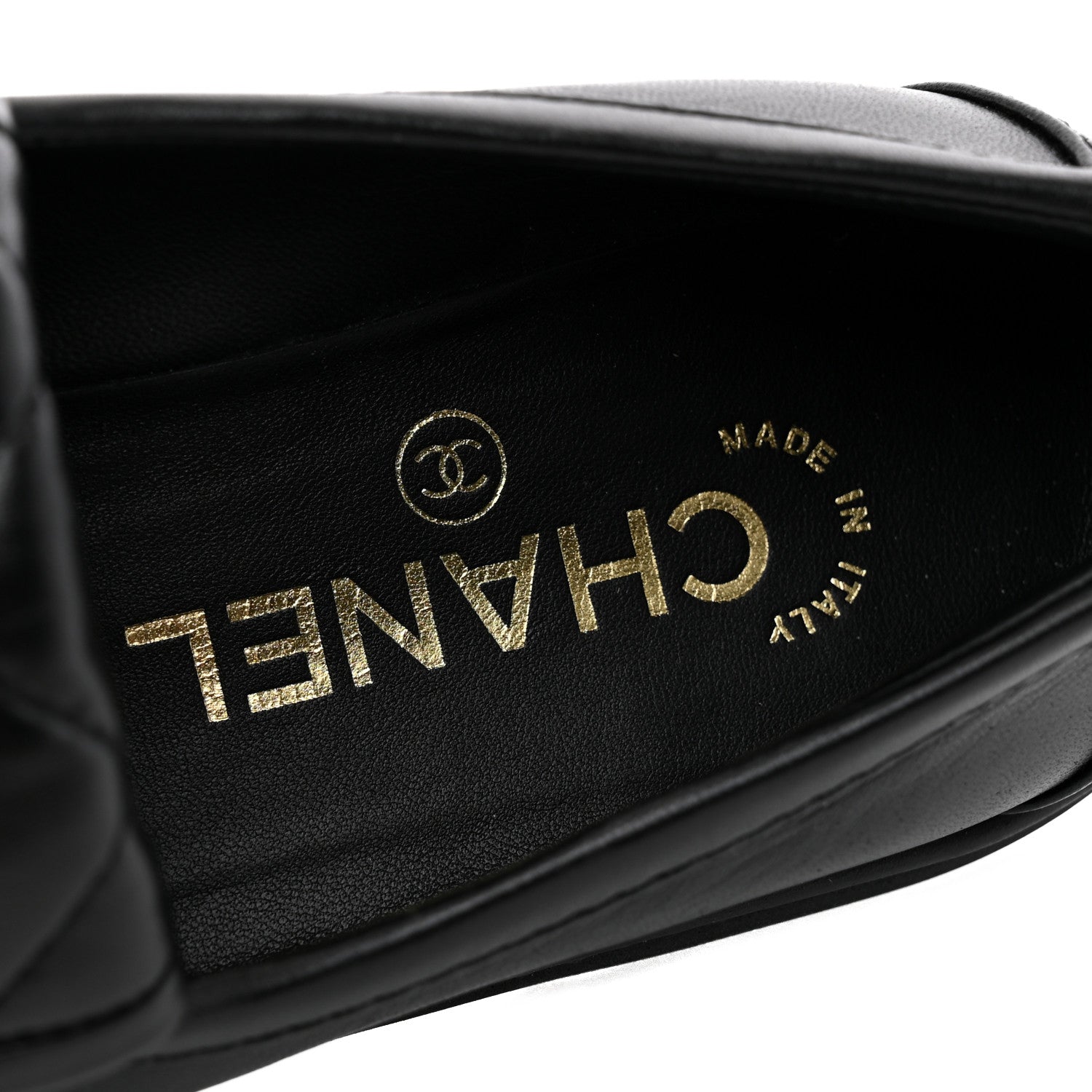 Chanel Lambskin Quilted CC Turnlock Loafers 35.5 Black 8 of 12
