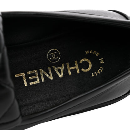 Chanel Lambskin Quilted CC Turnlock Loafers 35.5 Black 8 of 12
