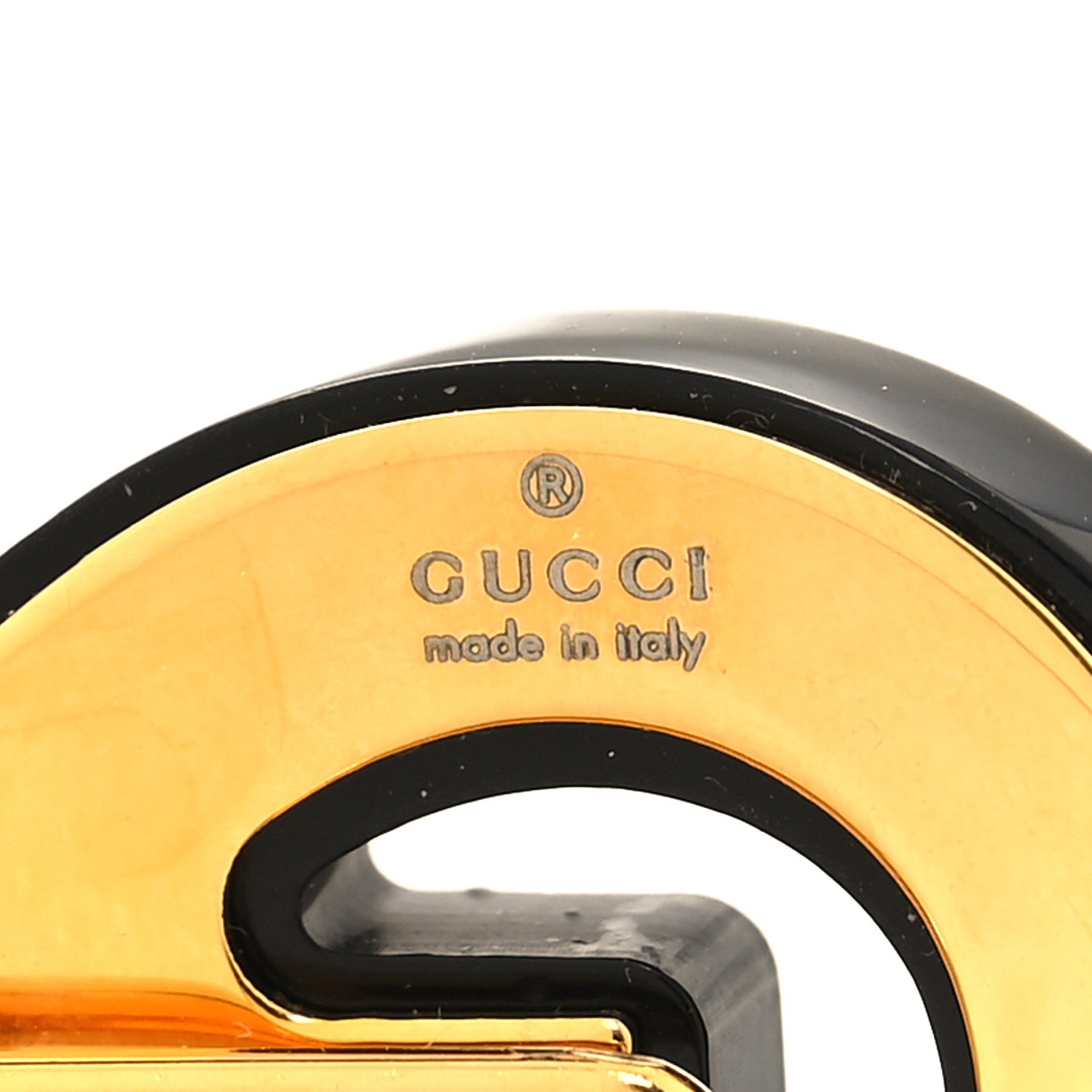 Gucci Resin Crystal Logo Medium Hair Slide Black 3 of 3