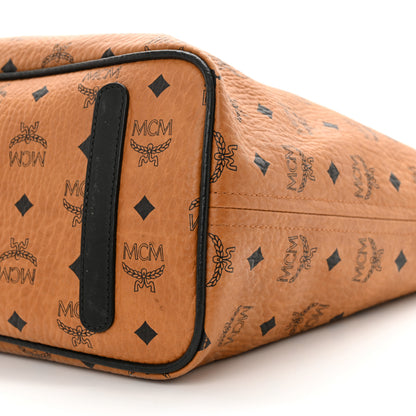 MCM Visetos Medium Project Reversible Shopper Tote Cognac 17 of 27