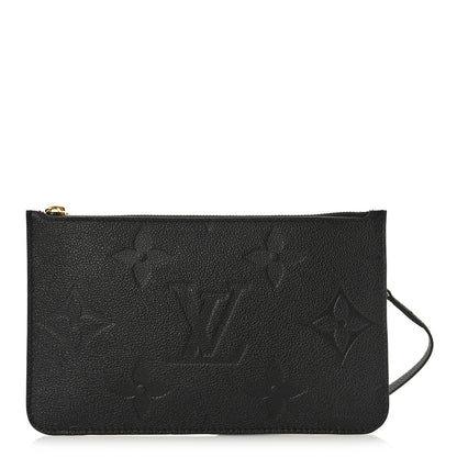 Louis Vuitton Empreinte Monogram Giant Neverfull MM Pochette Black 1 of 8