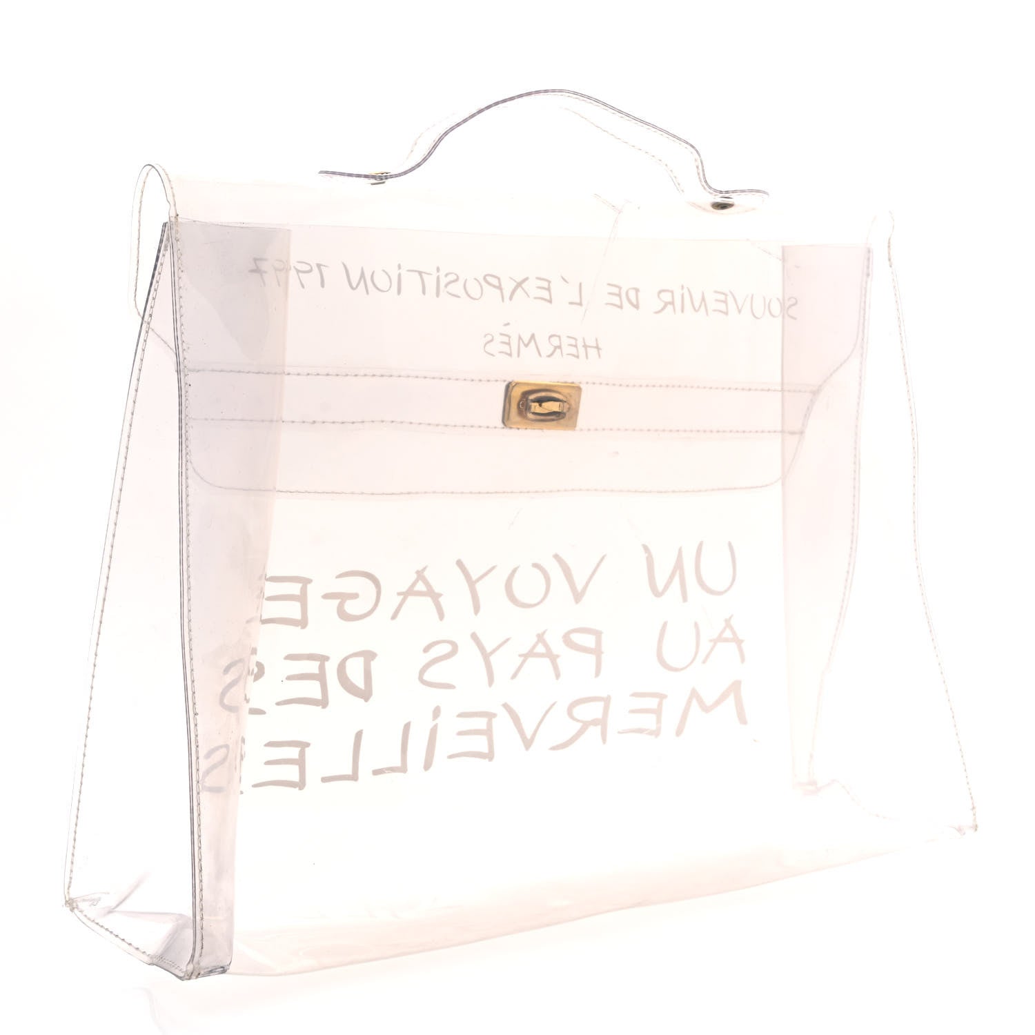 Hermes Vinyl Souvenir De L'Exposition Kelly Transparent 3 of 13