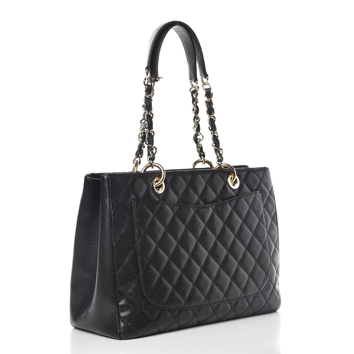 Caviar Quilted Grand Shopping Tote GST Black