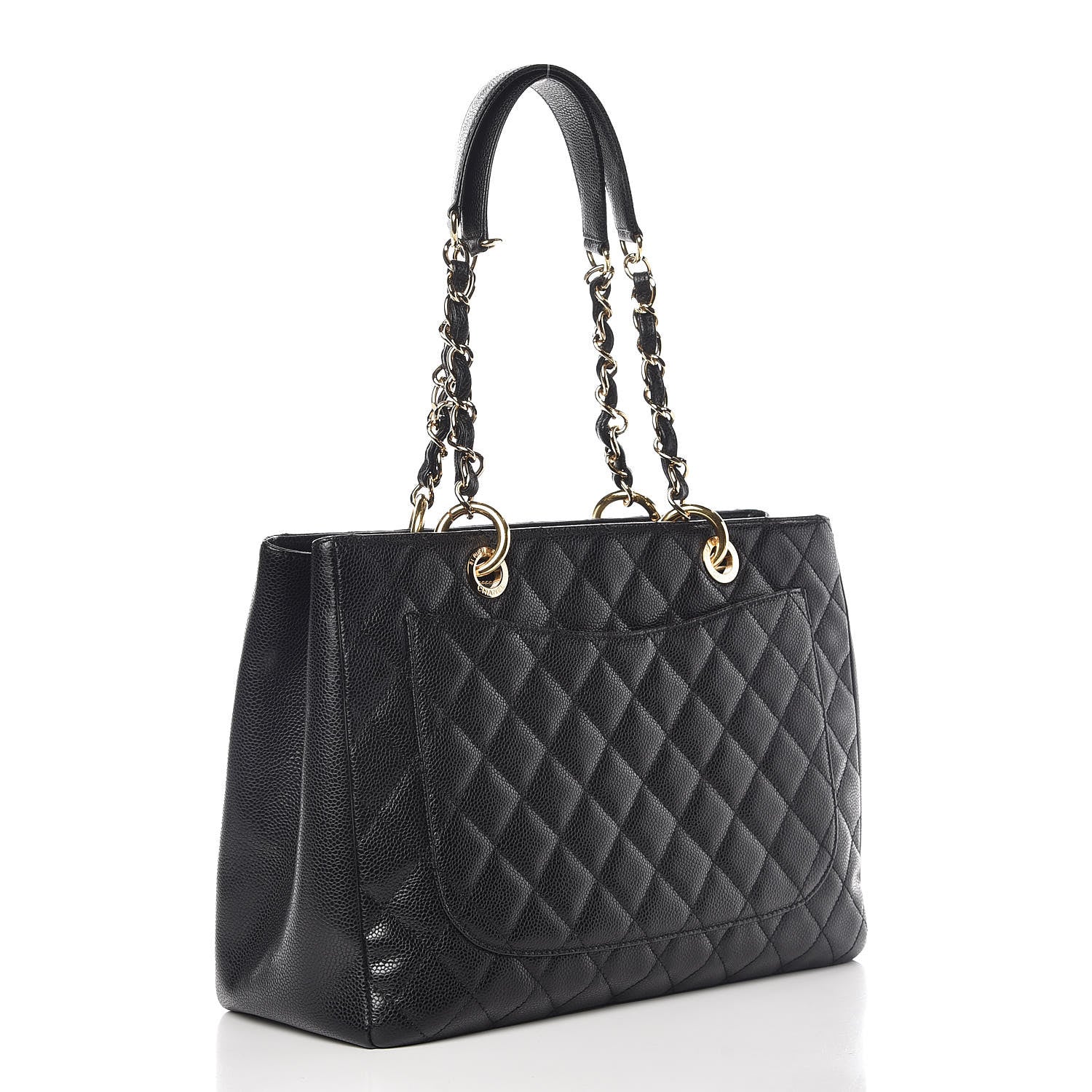 Chanel Caviar Quilted Grand Shopping Tote GST Black 3 of 9