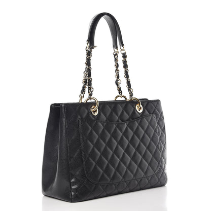 Chanel Caviar Quilted Grand Shopping Tote GST Black 3 of 9