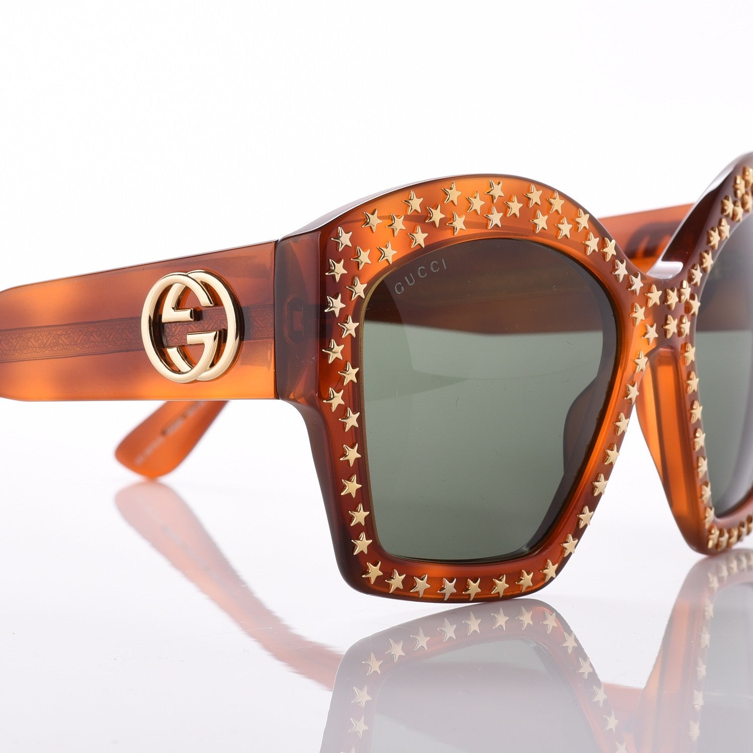 Gucci Square Frame Star Sunglasses GG 3870/S Light Tortoiseshell 7 of 8