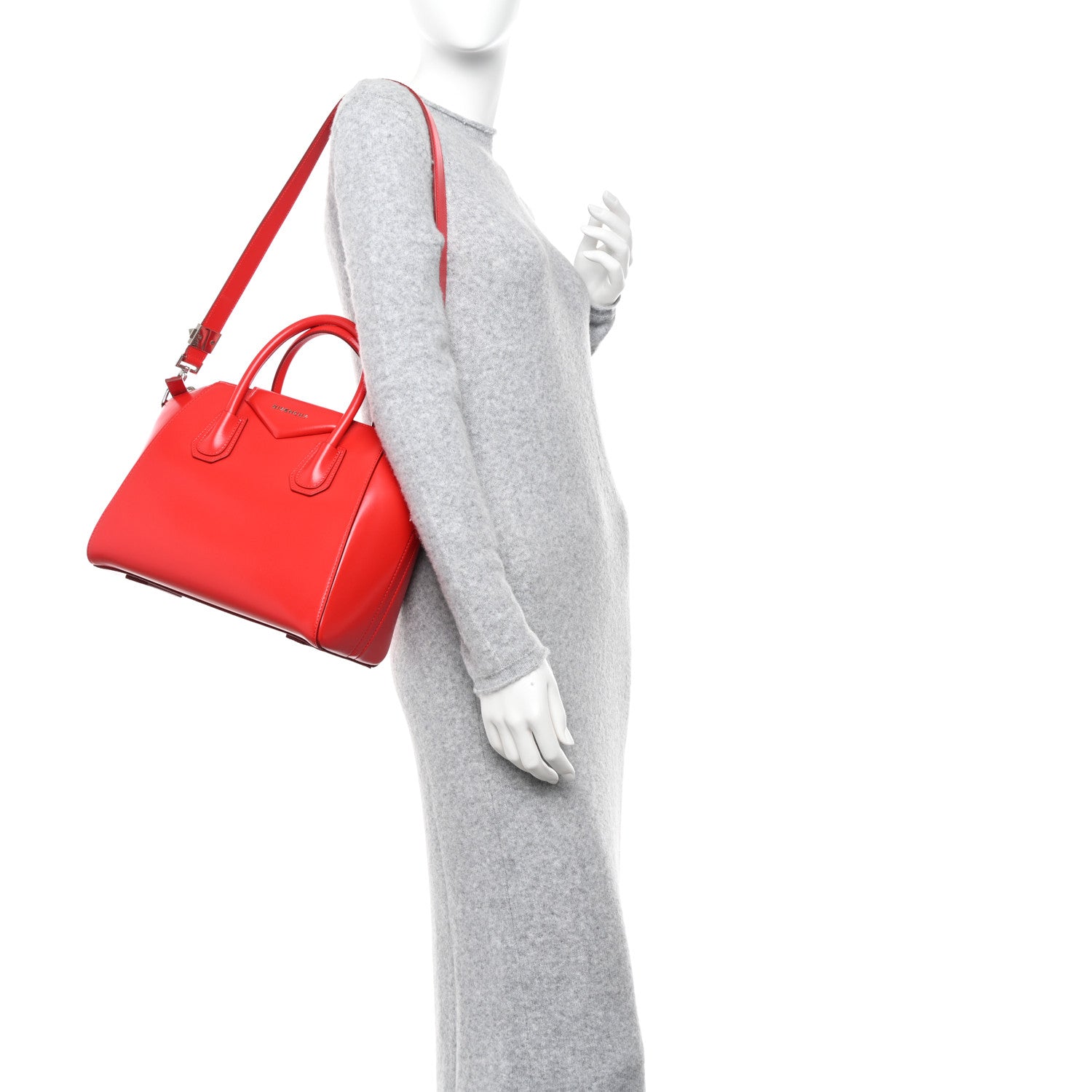 Givenchy Shiny Lord Calfskin Small Antigona Medium Red 2 of 16
