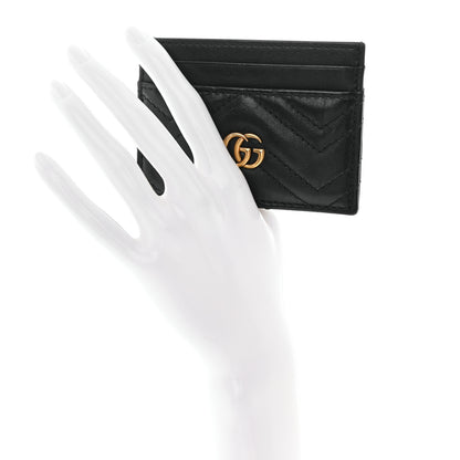 Gucci Calfskin Matelasse GG Marmont Card Holder Black 2 of 6