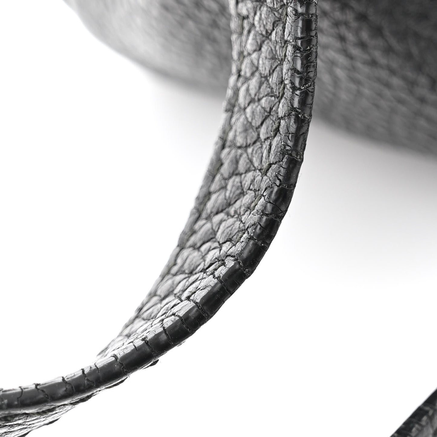 Pebbled Calfskin Small Soho Disco Bag Black