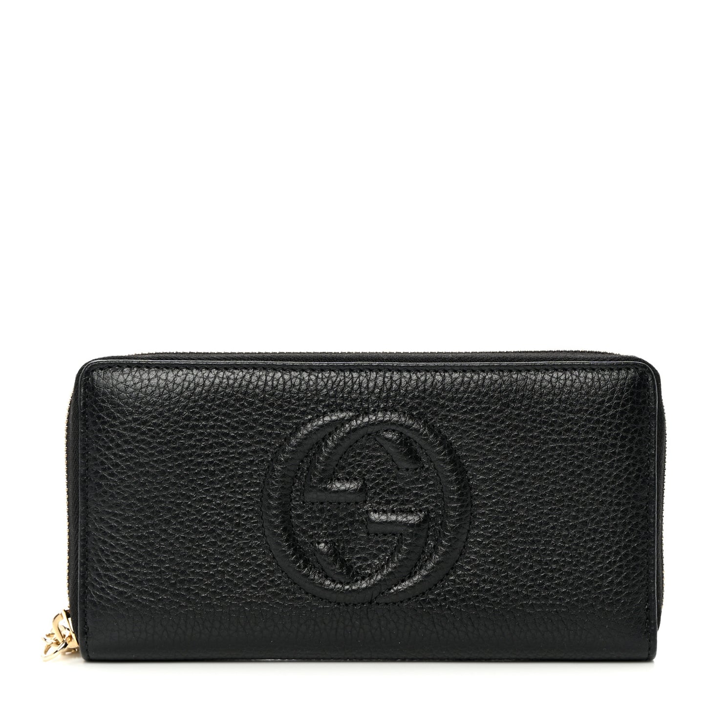 Calfskin Soho Zip Around Wallet Black
