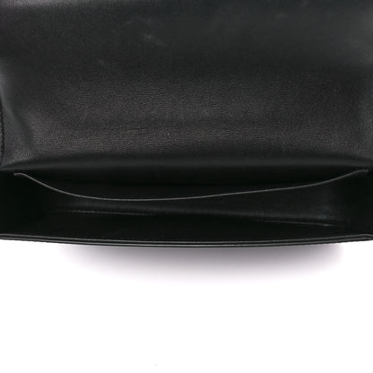 Celine Shiny Calfskin Cuir Triomphe Chain Shoulder Bag Black 5 of 11