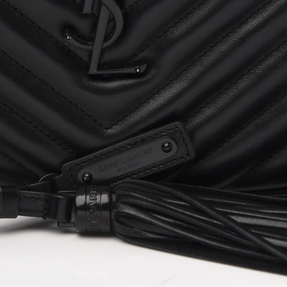 Saint Laurent Calfskin Matelasse Monogram Lou Camera Bag Black 10 of 13