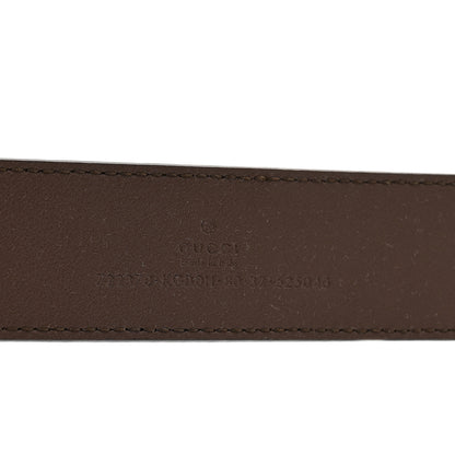 Gucci Supreme Monogram Calfskin Rectangular Belt 80 32 Brown 3 of 5