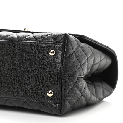 Chanel Caviar Quilted Small Coco Handle Flap Black 9 of 9
