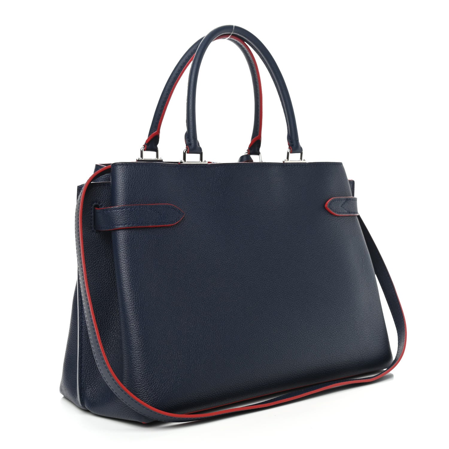 Louis Vuitton Calfskin Lockme Day Marine Rouge 3 of 9