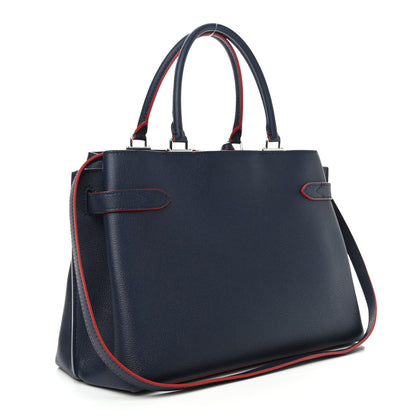 Louis Vuitton Calfskin Lockme Day Marine Rouge 3 of 9