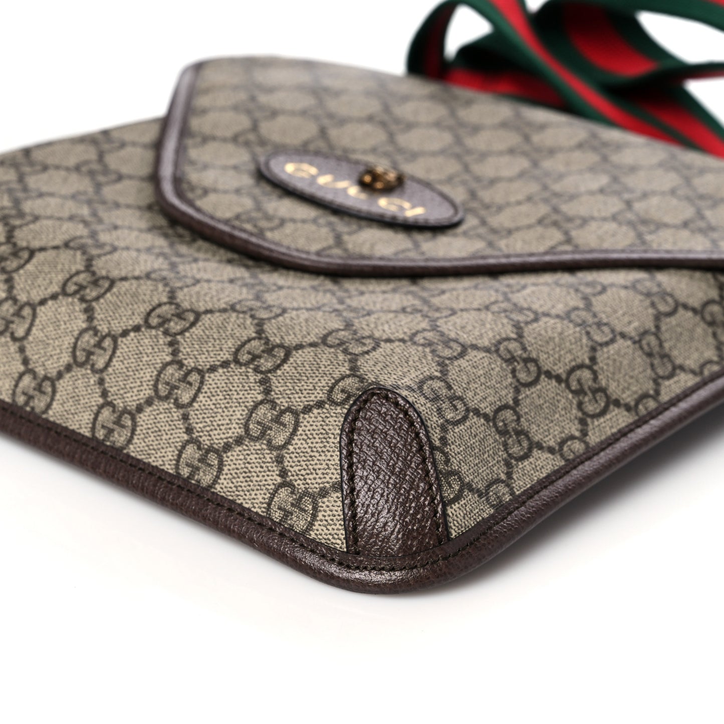 GG Supreme Monogram Web Medium Neo Vintage Flap Messenger Bag Beige New Acero
