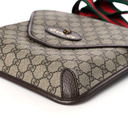 Gucci GG Supreme Monogram Web Medium Neo Vintage Flap Messenger Bag Beige New Acero 11 of 12