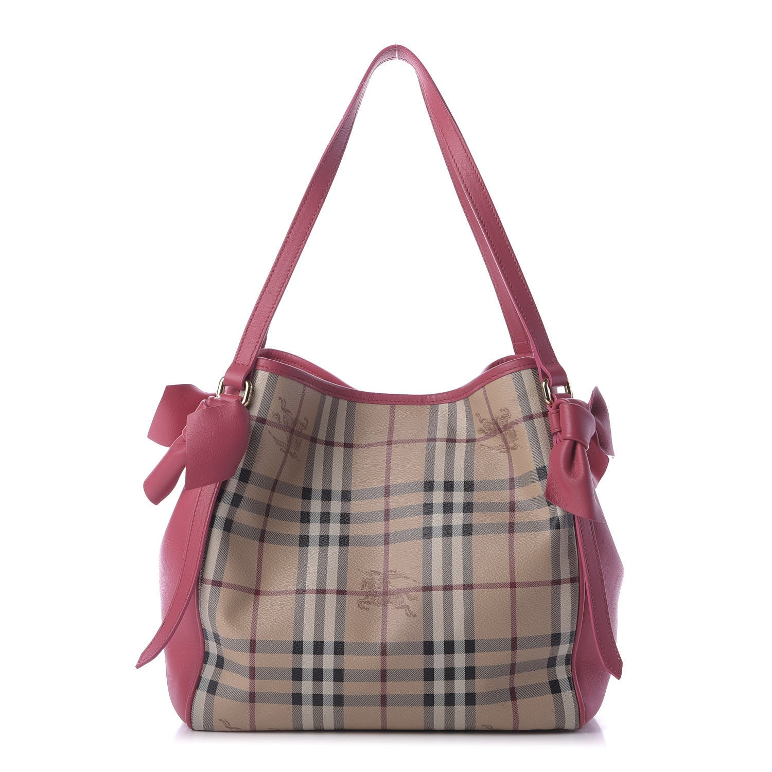 Burberry Haymarket Check Bow Canterbury Tote Pink 1 of 9