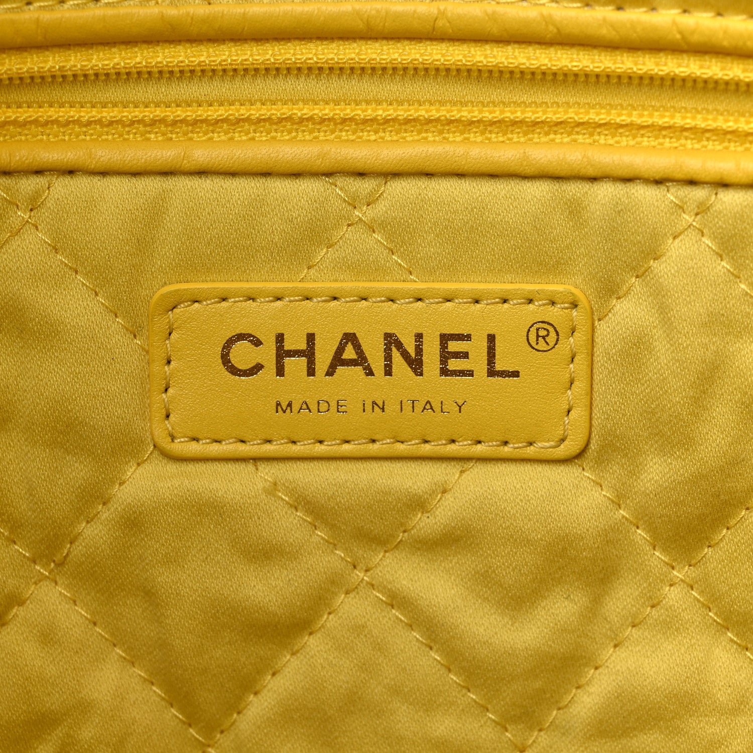 Chanel Shiny Calfskin Quilted Small Chanel 22 Yellow 6 of 14