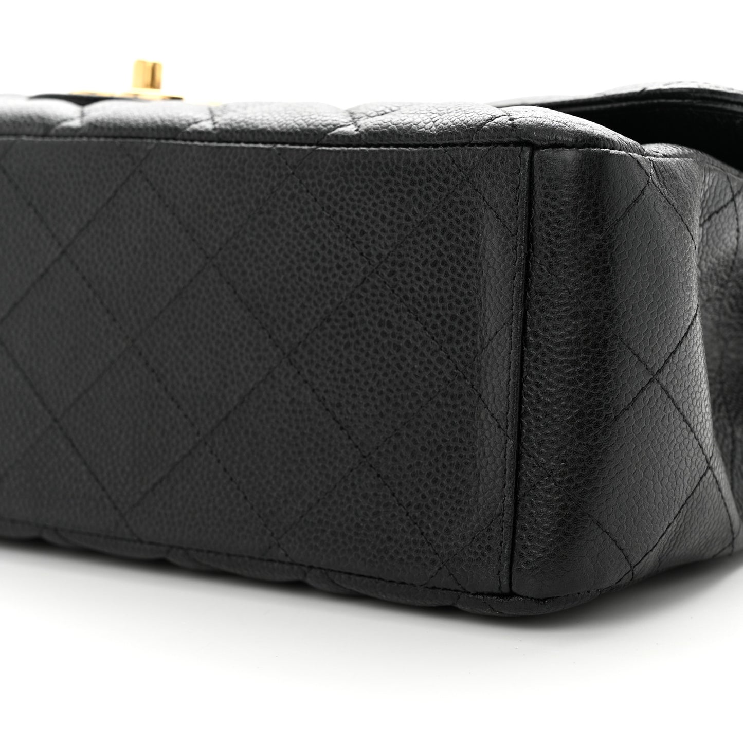 Caviar Quilted Maxi Double Flap Black