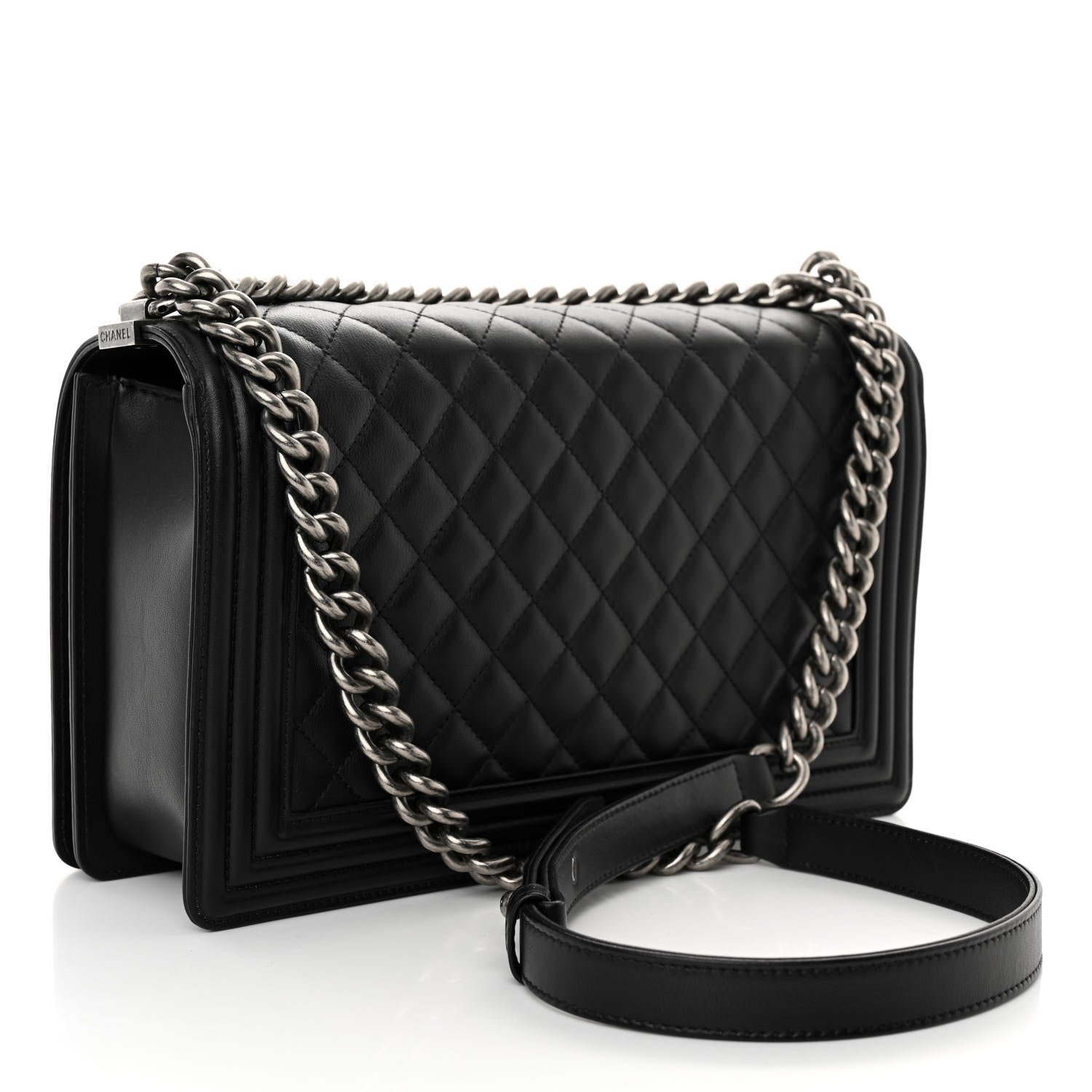 Chanel Lambskin Quilted New Medium Boy Flap Black 4 of 11