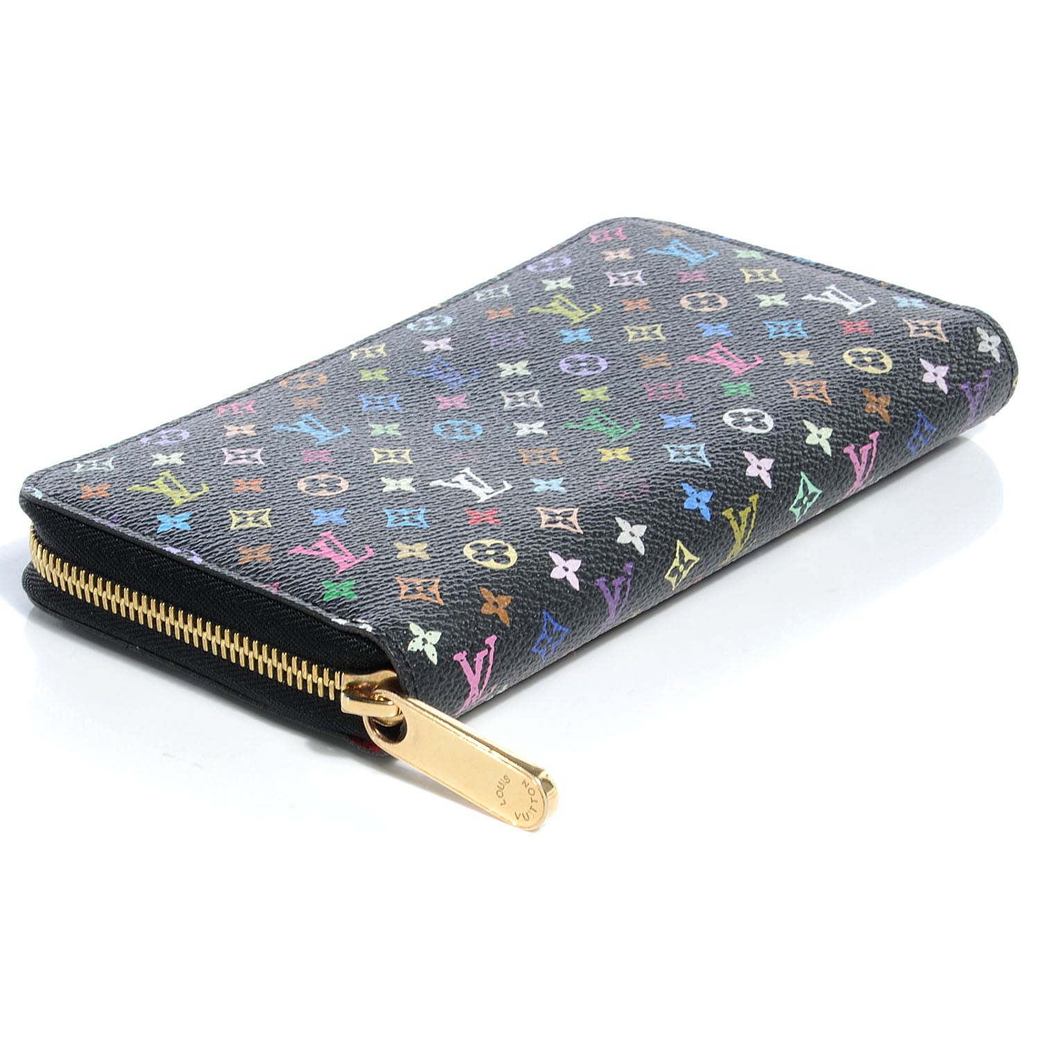 Louis Vuitton Monogram Multicolor Zippy Wallet Black Grenade 4 of 8