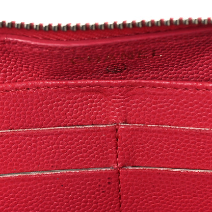 Chanel Caviar Quilted Large Gusset Zip Around Wallet Fuchsia 21 of 22