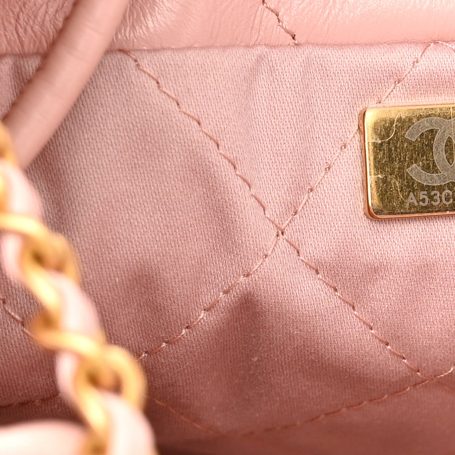 Chanel Shiny Calfskin Quilted Mini Chanel 22 Rose Clair 7 of 10