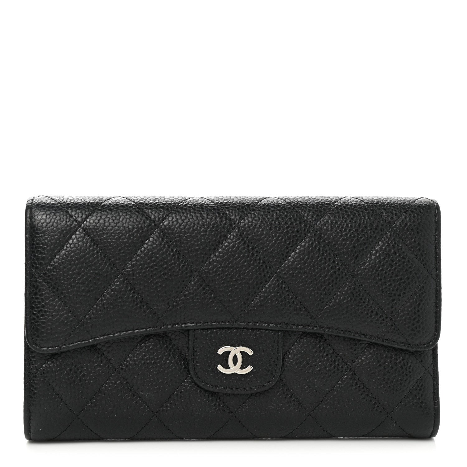 Chanel Caviar Quilted Large Flap Wallet Black 1 of 8