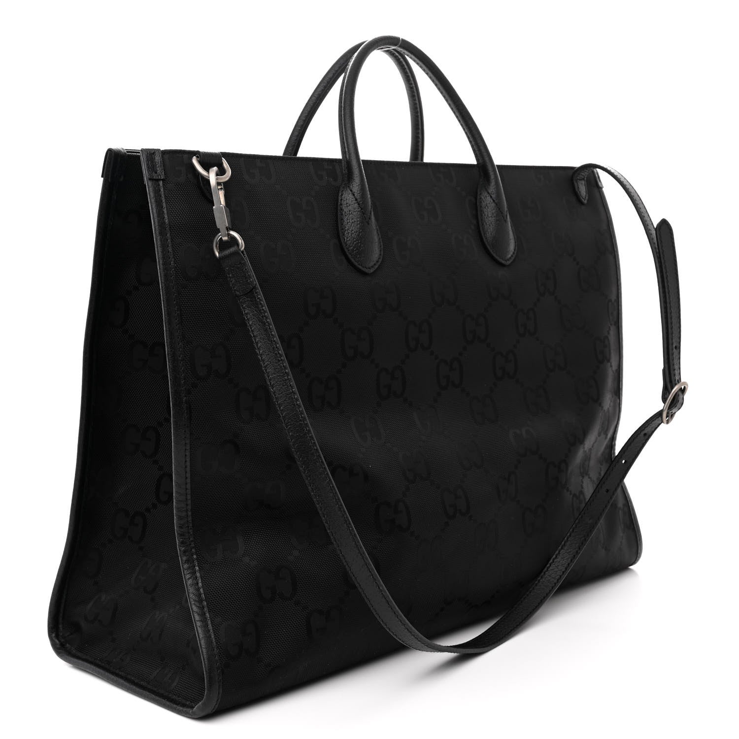 Gucci Econyl Nylon Monogram Large Off The Grid Tote Bag Black 3 of 10