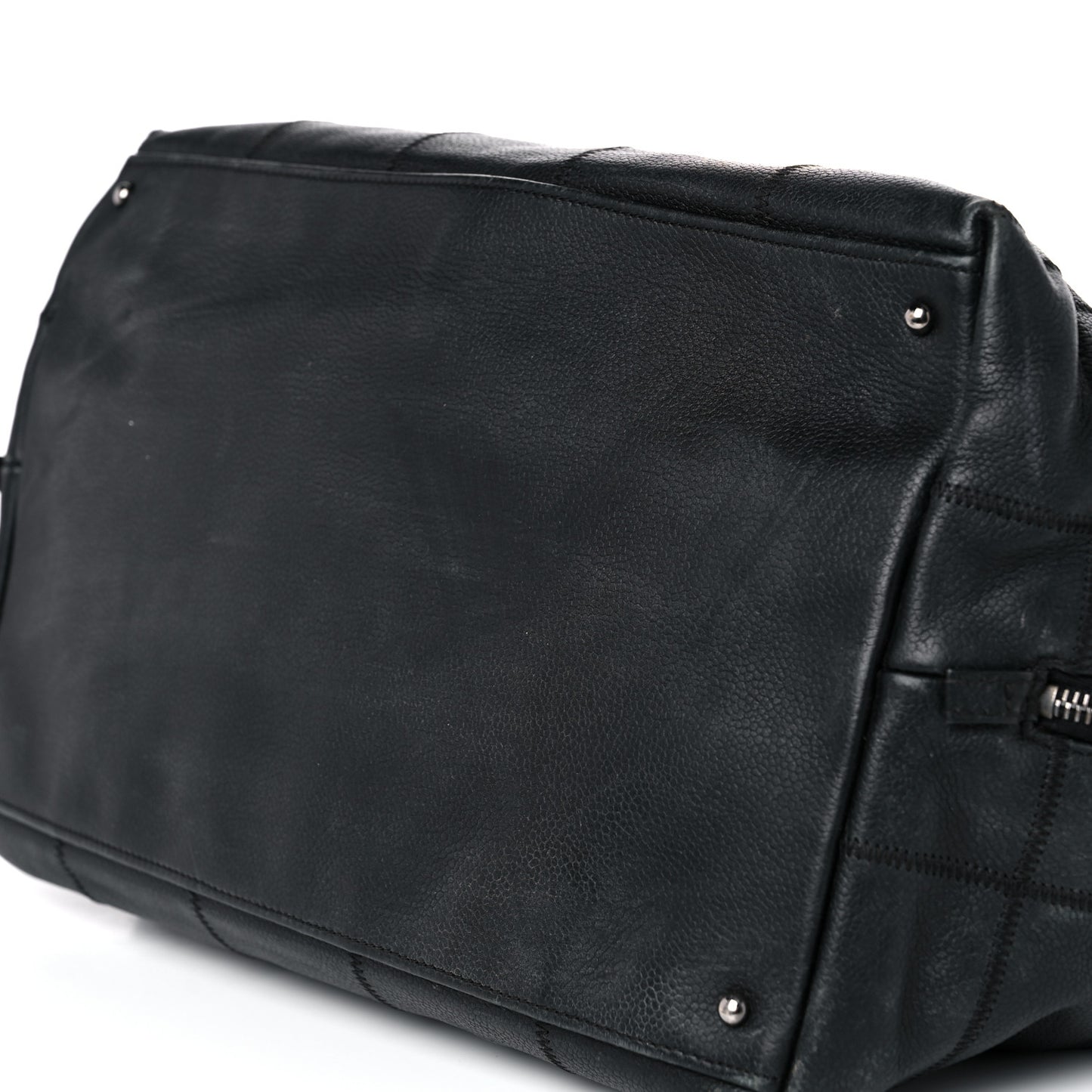 Caviar Square Stitched Tote Black