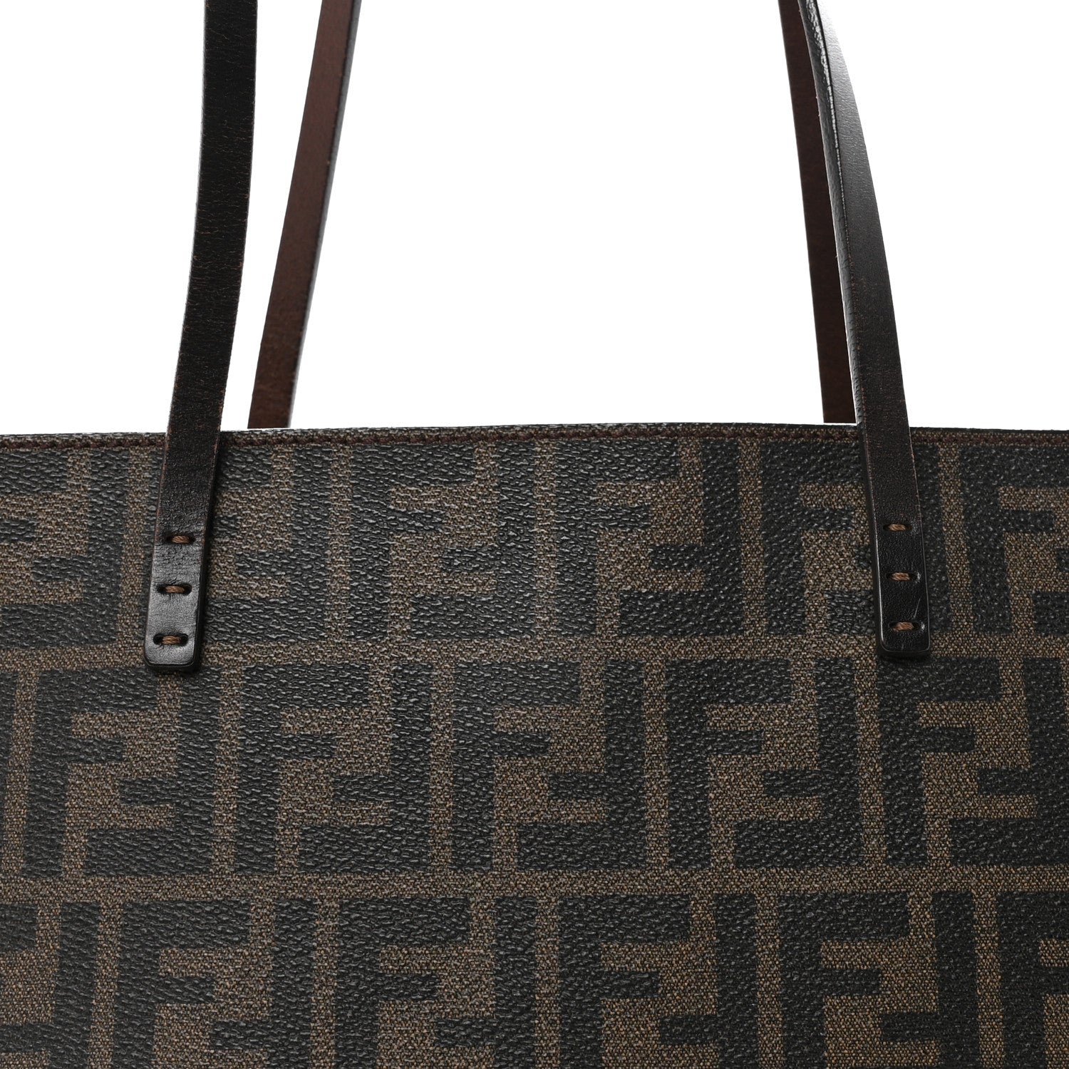 Fendi Zucca Spalmati Medium Roll Tote Tobacco Moro 7 of 9