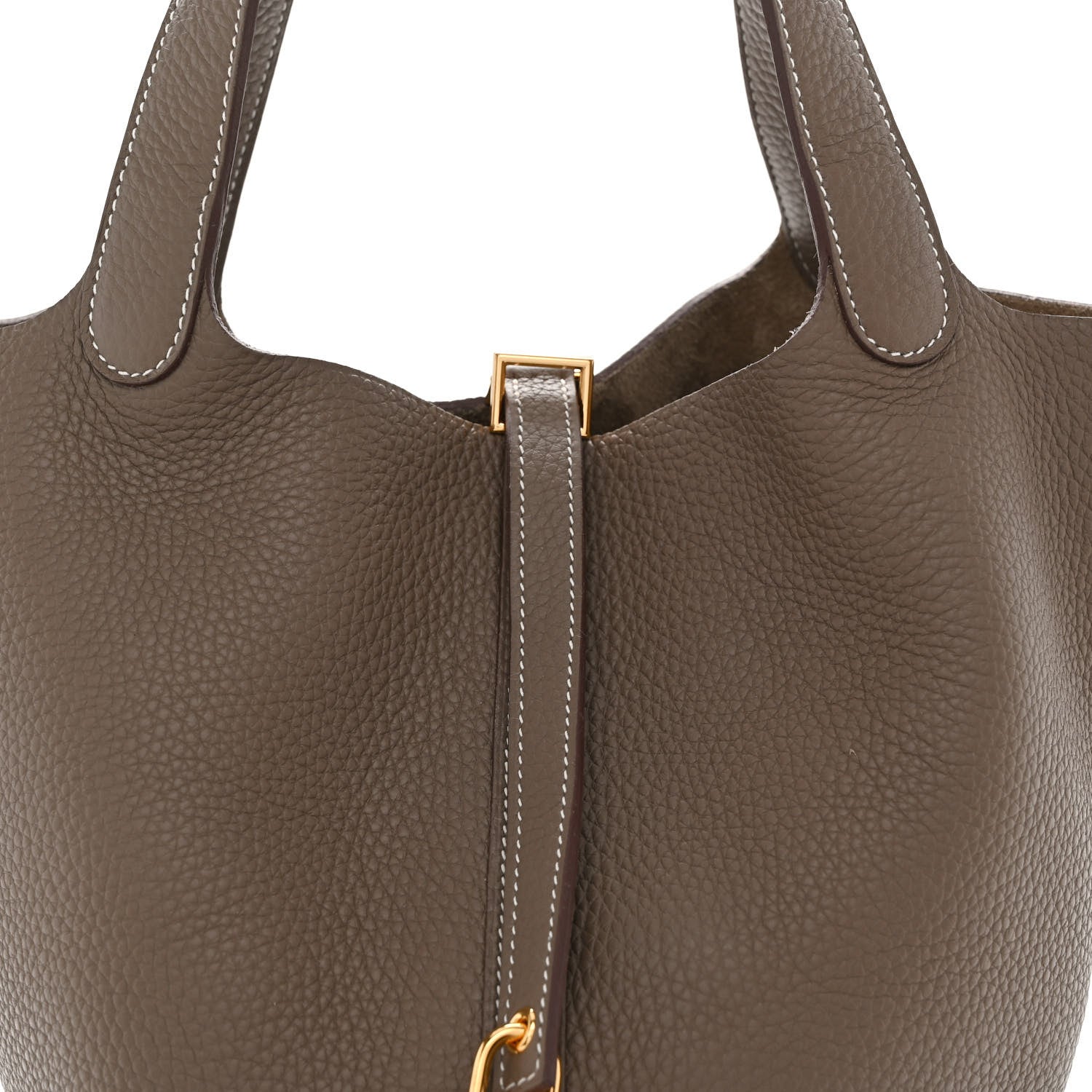 Hermes Taurillon Clemence Picotin Lock 22 MM Etoupe 8 of 12