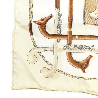 Hermes Silk Cannes Et Pommeaux Pocket Square 3 of 5