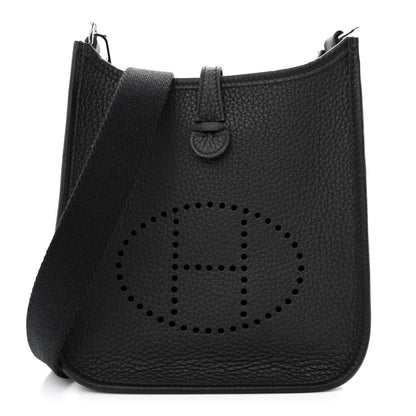 Hermes Taurillon Clemence Evelyne TPM Black 1 of 11