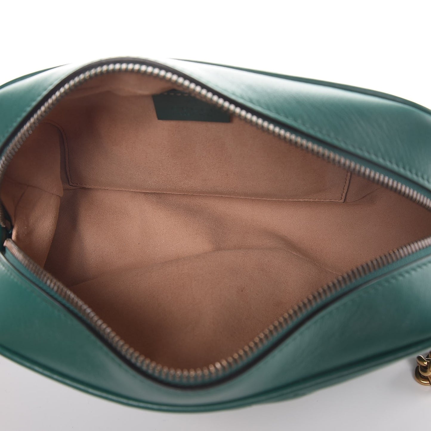 Calfskin Matelasse Small GG Marmont Chain Shoulder Bag Emerald Green