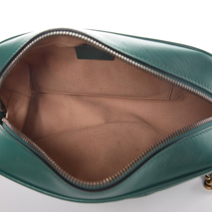 Gucci Calfskin Matelasse Small GG Marmont Chain Shoulder Bag Emerald Green 5 of 8