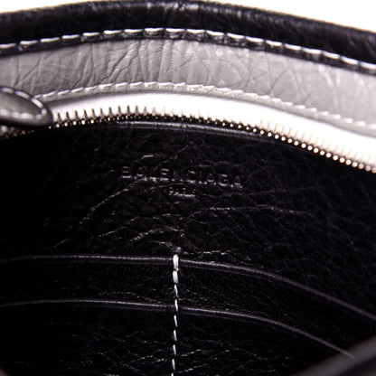 Balenciaga Veau Arena Multicolore Bazar Strap Clutch Bleu Gris White Black 14 of 17
