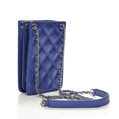 Chanel Calfskin Quilted Crossbody CC Phone Holder Dark Blue 3 of 7