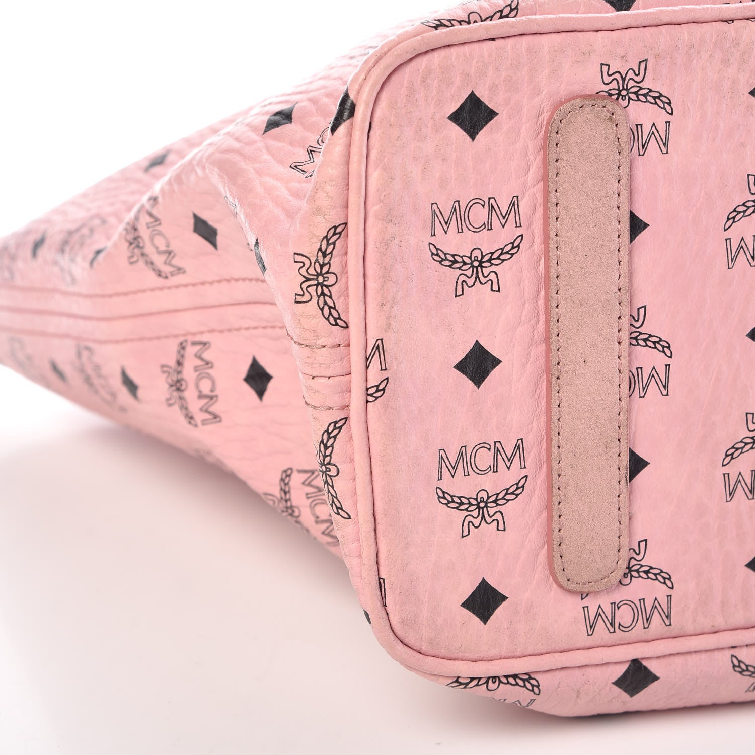 MCM Visetos Medium Anya Shopper Tote Light Pink 7 of 10