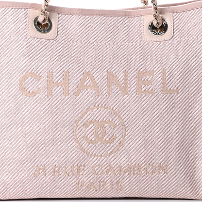 Chanel Mixed Fibers Calfskin Small Deauville Tote Beige 8 of 10